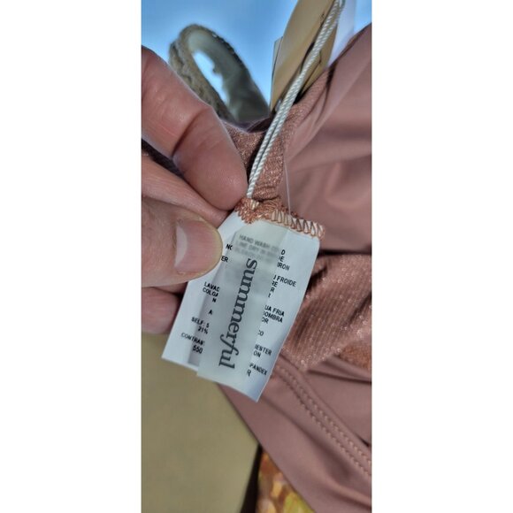 SUMMERFUL Bikini Set - Size Large Pink Shimmer Cup D (real.size M Cup C) - Picture 9 of 9